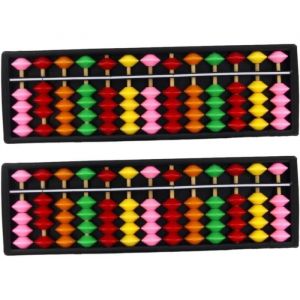 Boulier Soroban Portable en Plastique - Abaque Arithmétique - Cadre Noir - Enfant - Mixte