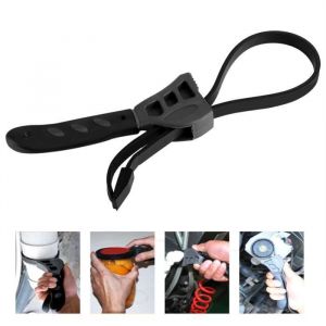 Clé à Sangle Universel en Caoutchouc Spanner Réglable Clef à Molette pour Filtre à Huile Plomberie Couvercles Desserré