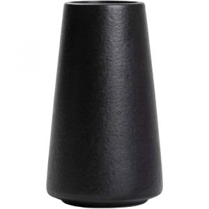 Vase noir - Vase &agrave; fleurs noir 15 cm petit vase en c&eacute;ramique noir pour fleurs vase noir mat simple vase de ferme minimaliste