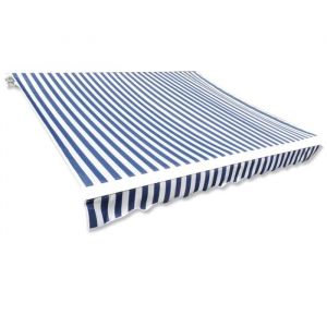 SIB Store banne en toile Bleu et Blanc 6 x 3 m (Cadre non inclus)
