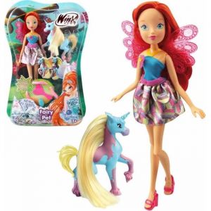 Bloom avec Animal Féerique Licorne Elas  Poupée Fairy Pet  Club Winx  28 cm