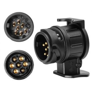 Adaptateur 13 Broches vers 7 Broches pour Remorque Prise 13 Broches pour Remorque de Voiture-Tracteur-Caravane-Porte-V&eacute;lo