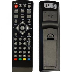 Télécommande universelle 5en1 compatible pour décodeurs TNT Strong Engel Metronic Strom LiveTNT Xoro - HD LINE Label