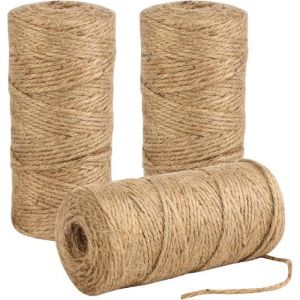 3 PCS Ficelle Jute 2mm Ficelle de Jardinage Corde Chanvre Corde Chanvre Ficelle de Jardin pour D&eacute;coration Bricolage Artisanat