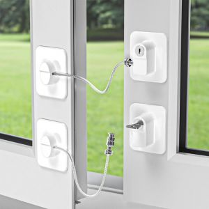 4Pcs Securite Porte Enfant Securite Fenetre Enfant Bloque Fenetre Avec 4 Cl&eacute;s Bloque Fenetre Enfant Avec Adh&eacute;sif Puissant