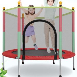 Trampoline Enfant avec Filet de S&eacute;curit&eacute; Trampoline Juv&eacute;nile Jardin 140CM