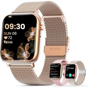 Montre Connect&eacute;e Femme Avec Appel Bluetooth 1.83 Fitness Smart Watch Avec 24H Fr&eacute;quence Cardiaque 100+ Sport Mode Suivi Du[YC596]