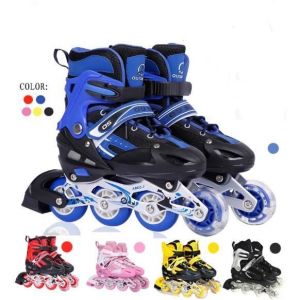 Roller in line JEOBEST Taille M simple flash enfants patins ajustables garçons filles bleu