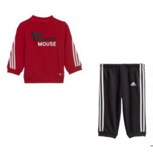 Jogging B&eacute;b&eacute; - Adidas - Mickey - Rouge et Noir - Manches Longues - Respirant