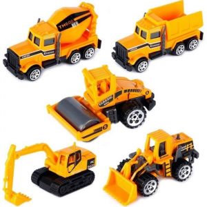 Vehicules de Chantier Mini Jouet Camion Benne Petite Voiture Miniature a partir de Enfant Garcon Fille 3 4 5 6 Ans5 pcs