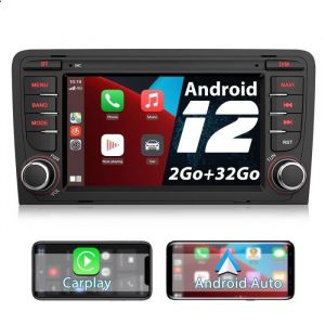 AWESAFE Autoradio Android 13 pour Audi A3 8P S3 RS3 Sportback [2Go+32Go] 7 Pouces Écran Tactile avec GPS Carplay Android