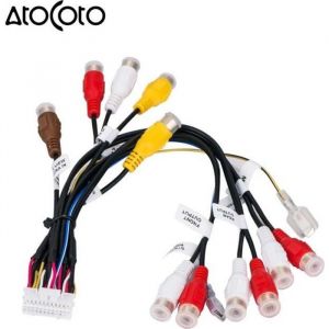Prise 24 broches autoradio RCA sortie fil faisceau c&acirc;blage connecteur adaptateur c&acirc;ble pour Pioneer AVIC-F900BT et AVICF90BT