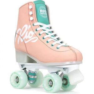 Roller quad - RIO ROLLER - Script - Peach/Green - Adulte - Homme