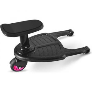 Marche Pied Poussette Planche A Roulette Poussette avec SiègeSiège Amovible Et Assemblable35x26cm Rose