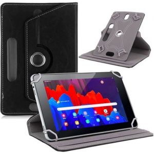 Etui rotatif en simili cuir pour tablette Samsung Galaxy Tab A SM-T550 T551 T555 SM-P550 9.7 - Noir - Marque Yuan Yuan