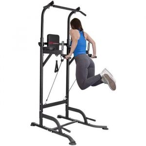 Station Musculation - Barre de Traction - Chaise Romaine - Charge 150kg - Hauteur Réglable