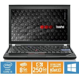 Ultrabook portable LENOVO THINKPAD x220 core i5 8 go ram 250 go disque dur ordinateur portable reconditionn&eacute;w7