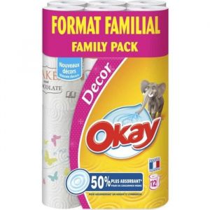 OKAY Essuie-tout Décor 12 rouleaux