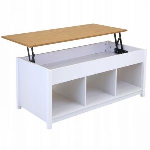 TABLE BASSE avec rangement plateau relevable et extensible