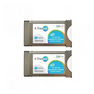 Pack 2x MODULES PCMCIA FRANSAT CI+ Derni&egrave;re Version 1.3 Carte PC7 D&eacute;codeur TV - Ready for 4K / UHD/ Full HD