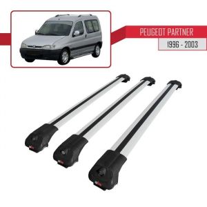 Barres de Toit ACE-1 Railing pour Peugeot Partner 1996-2003 - Gris