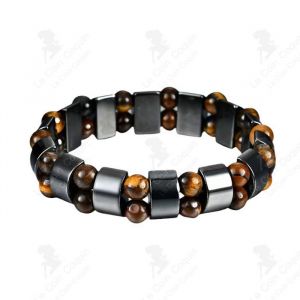 LCC Bracelet magn&eacute;tique 55cm de diam&egrave;tre bracelet magn&eacute;tique puissant en h&eacute;matite pour les femmes et hommes bracelet oeil de tigre