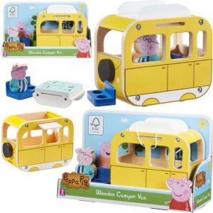 Jouet - CHARACTER OPTIONS - Peppa Pig Camping-car en bois avec figurine - Jaune - Int&eacute;rieur - Mixte