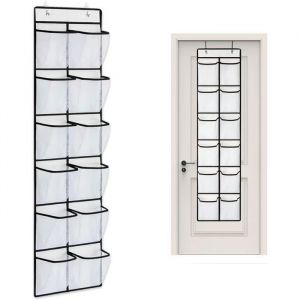 Rangement des Chaussures &Agrave; Suspendre Derri&egrave;re De Porte Range Chaussures Suspendu 12 Poches Rangement PORTE-CHAUSSURES POUR DRESSING