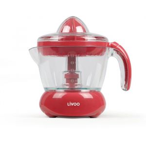 Presse-agrumes &eacute;lectrique - LIVOO - DOD131RC - 25 W - 1 grand c&ocirc;ne et 1 petit c&ocirc;ne - 700 ml - Rouge