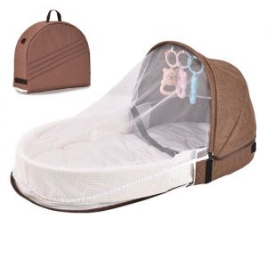 Couffin de voyageCouffin pliable portable avec moustiquaire et auvent dans le lit pour bébé facile à plier et léger lavable