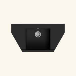 Évier dangle Kümbad MYLO granit noir 1 bac