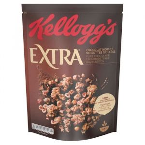 LOT DE 3 - KELLOGGS Extra - Céréales pépites chocolat noir noisettes 500 g