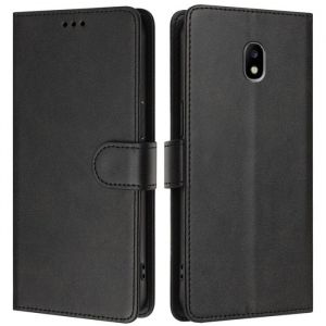 Coque pour Samsung Galaxy J3 2017 SM-J330 5.0 Housse Étui en Cuir PU[3 Fentes][RFID Blocage][Fermeture magnétique]- Noir YBWGN