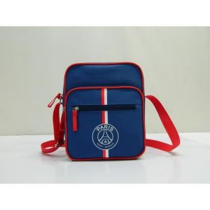 Sacoche - Paris Saint Germain - Bleu - 25x20 cm - 1 compartiment - 2 poches zipp&eacute;es