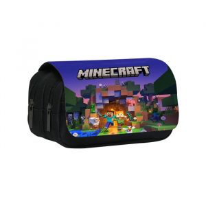 Trousse Crayons Minecraft Anim&eacute; Trousse Scolaire Bo&icirc;te &agrave; Stylo Grande Capacit&eacute; Trousse Scolaire Multifonction Crayon pour &eacute;tudiant