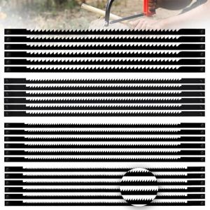 24 Pièces Lames de Scie à Chantourner 10/15/18/24 Avec Ergots 127mm Pour Scier le Bois le Plastique la Mousse les Métaux