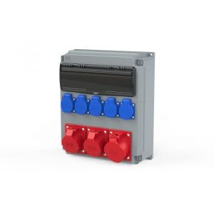 Coffret de chantier - PCE - OPOLE IP54 - Electrique - 1 rangée - Gris