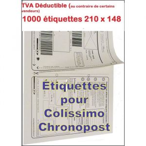 500 feuilles A4 210x148 étiquette expedition Colissimo - Chronopost - UPS