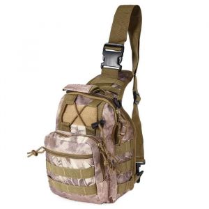 Sacoche de Poitrine en 600D Oxford Homme Sac bandoulière Tactical Militaire pour Camping Voyage Randonnée Trekking