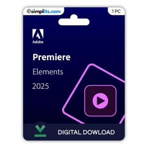 Adobe Premiere Elements 2025 (Windows) - Activation Perpétuelle - À télécharger - 1 PC - Non compatible Mac