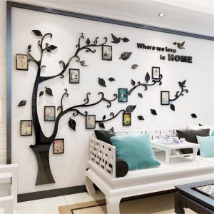Stickers Muraux Arbre 3D DIY Stickers Muraux avec Cadre Photo Photo Arbre Stickers Muraux pour Famille Chambre dEnfants Salon