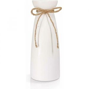Vase en Céramique Grand Vase à Fleurs Blanc Décoration Vase de Table Moderne Vase Décoratif de Haute Qualité pour Maison Fête