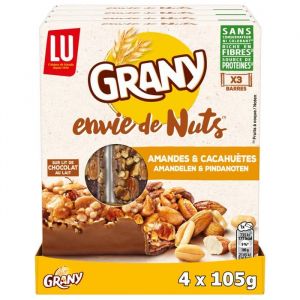 LU - Grany Envie de Nuts Amandes et Cacahuètes 105g - Lot de 4