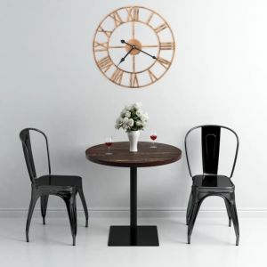 Horloge murale - VIDAXL - M&eacute;tal - 40 cm - Dor&eacute; - Chiffres romains