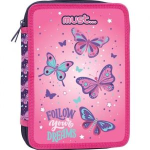 Trousse garnie Papillons Roses 21 CM - 2 cpt