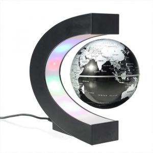 Globe Terrestre - Créatif - Noir - Lumineux - Flottant - Magnétique