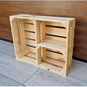 Caisse bois - PYXIDAS - Forme de Croix - 50x40x15 cm - Lot de 1 - Naturel