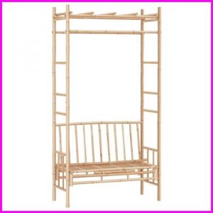 Banc de jardin avec pergola 116 cm Bambou -BK341742 (PLA)