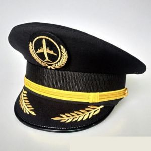 CasquetteUniforme de capitaine de compagnie aérienne unisexe chapeau de pilote daviation civile casquette - Type 2-56