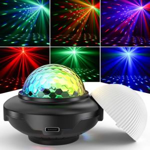 Lampe de Scène Boule Disco - JAJALUYA 7 Couleurs Lumière Soirée Éclairage de Discothèque Projecteur Effet Spot Stade